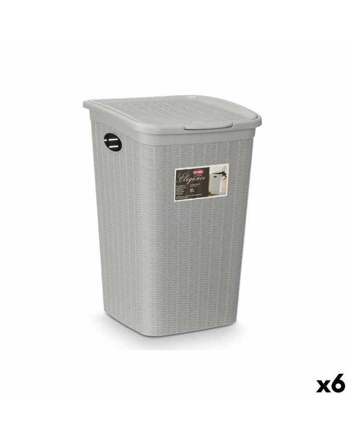 Secchio contenitore Stefanplast 30081 Grigio chiaro Plastica 50 L 36 x 54,5 x 38 cm (6 Unità)
