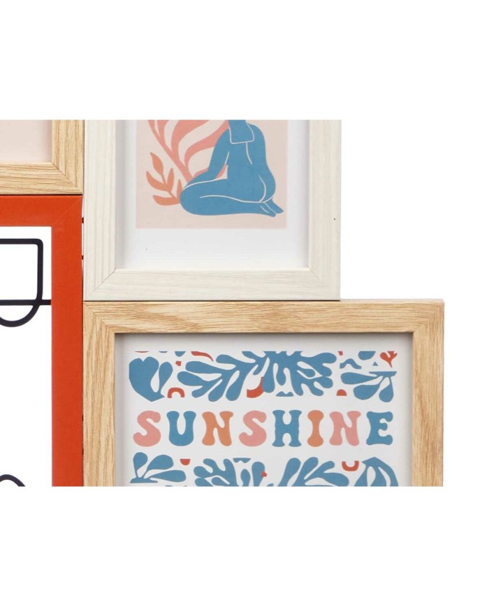 Cornice Portafoto 411408H Multicolore Metallo Legno MDF (6 Unità) Cornice Portafoto 411408H Multicolore Metallo Legno MDF (6 Unità)