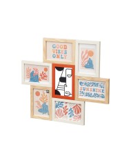 Cornice Portafoto 411408H Multicolore Metallo Legno MDF (6 Unità) Cornice Portafoto 411408H Multicolore Metallo Legno MDF (6 Unità)