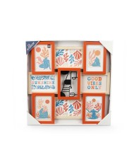 Cornice Portafoto 411408B Multicolore Metallo Legno MDF (6 Unità)