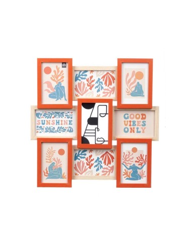 Cornice Portafoto 411408B Multicolore Metallo Legno MDF (6 Unità) Cornice Portafoto 411408B Multicolore Metallo Legno MDF (6 Unità)