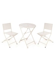 Mobili da giardino Home ESPRIT Bianco Nero 123 x 66 x 72 cm 123 x 66 x 74 cm (4 Pezzi)