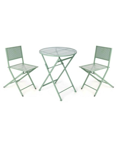 Tavolo con 2 sedie Ibergarden HS23377/78 Verde Tavolo con 2 sedie Ibergarden HS23377/78 Verde