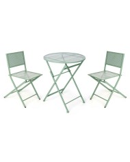 Tavolo con 2 sedie Ibergarden Mosaico-Forja Marrone Nero Tavolo con 2 sedie Ibergarden Mosaico-Forja Marrone Nero