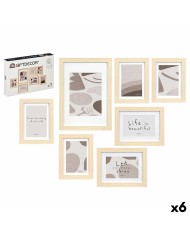 Cornice Portafoto 411408B Multicolore Metallo Legno MDF (6 Unità)