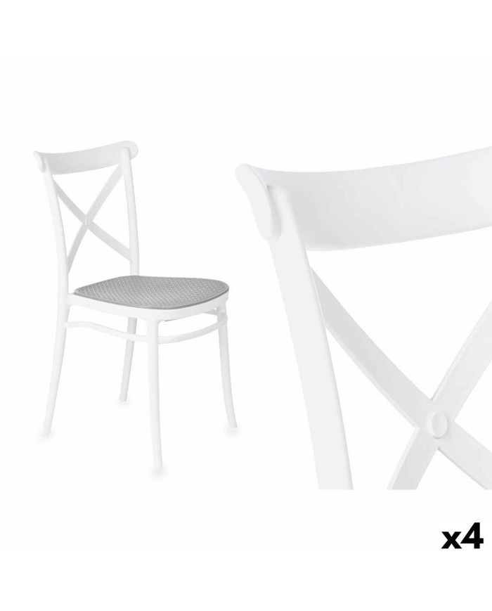 Sedia Ibergarden PC-175 Bianco Grigio 4 Unità