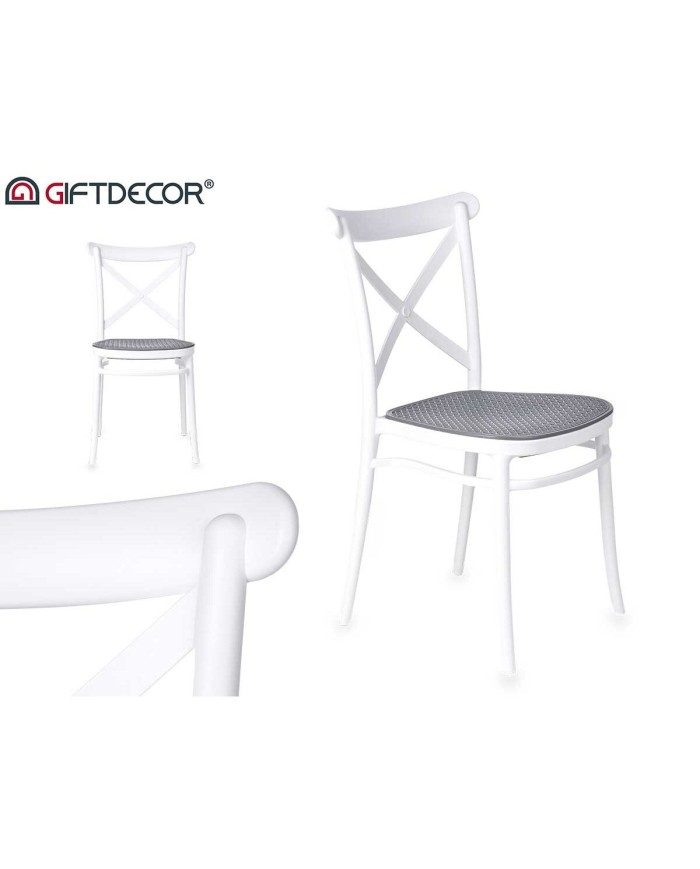 Sedia Ibergarden PC-175 Bianco Grigio 4 Unità