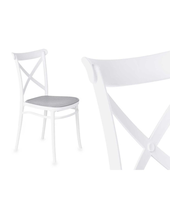 Sedia Ibergarden PC-175 Bianco Grigio 4 Unità