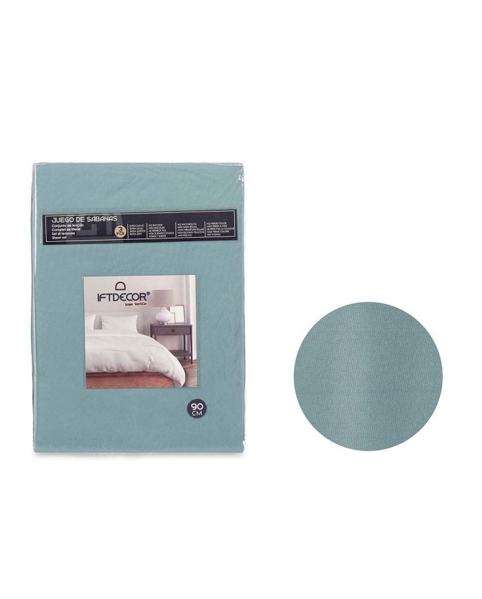 Set di Lenzuola Verde Singolo 3 Pezzi Set di Lenzuola Verde Singolo 3 Pezzi
