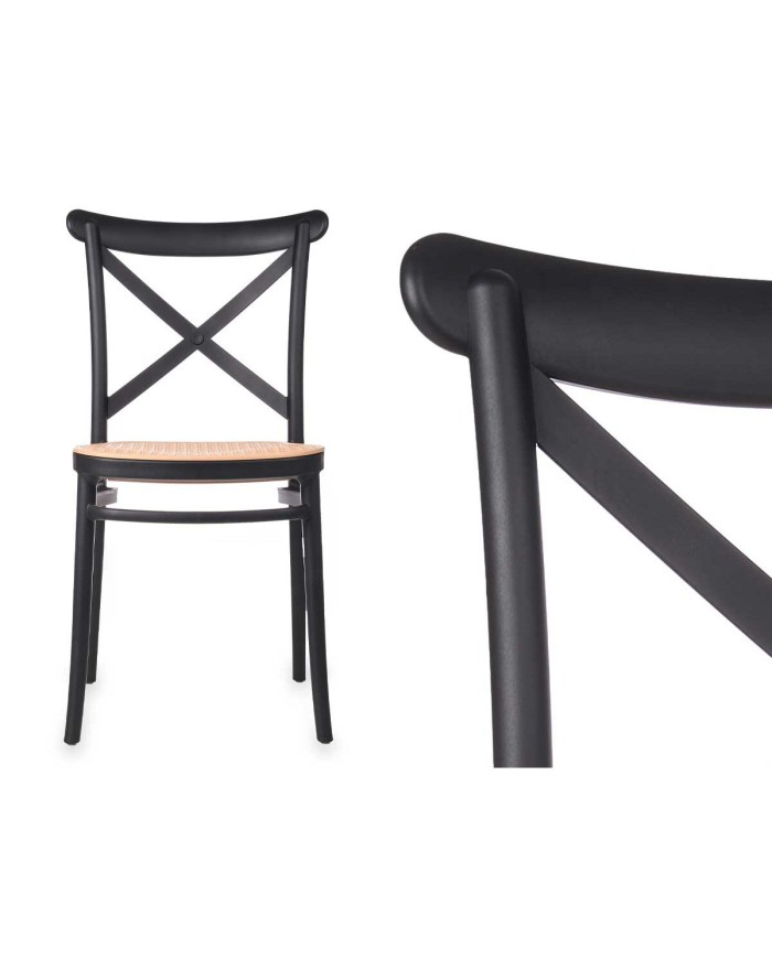 Sedia PC-175 Nero Beige 4 Unità