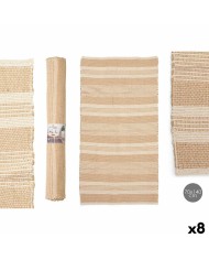 Tappeto NO.01 Bianco Marrone 70 x 140 cm (8 Unità)