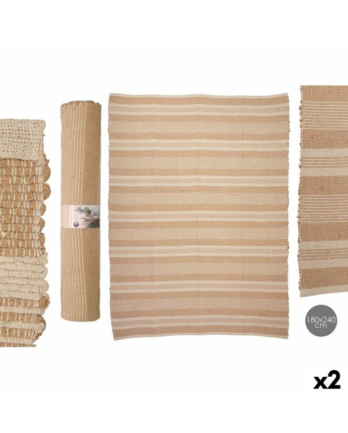 Tappeto NO.03 Bianco Marrone 180 x 240 cm (2 Unità)