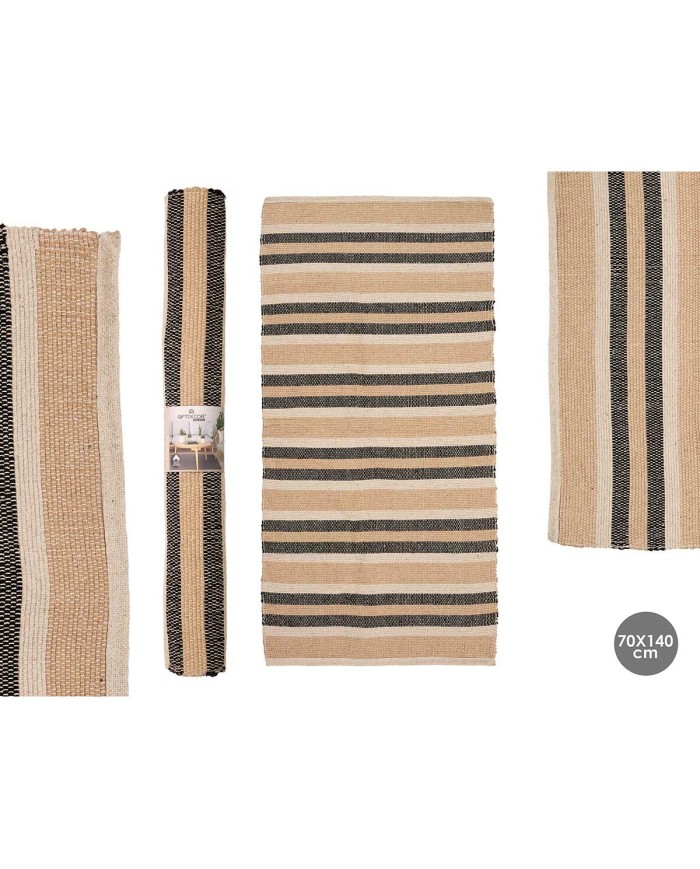 Tappeto NO.04 Bianco Marrone Nero 70 x 140 cm (8 Unità)
