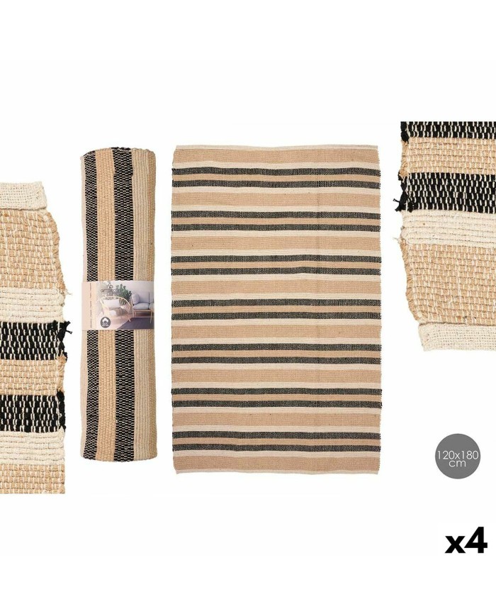 Tappeto NO.05 Bianco Marrone Nero 120 x 180 cm (4 Unità)