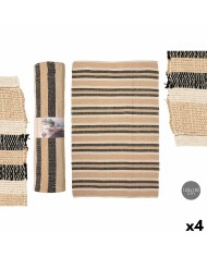 Tappeto NO.04 Bianco Marrone Nero 70 x 140 cm (8 Unità)