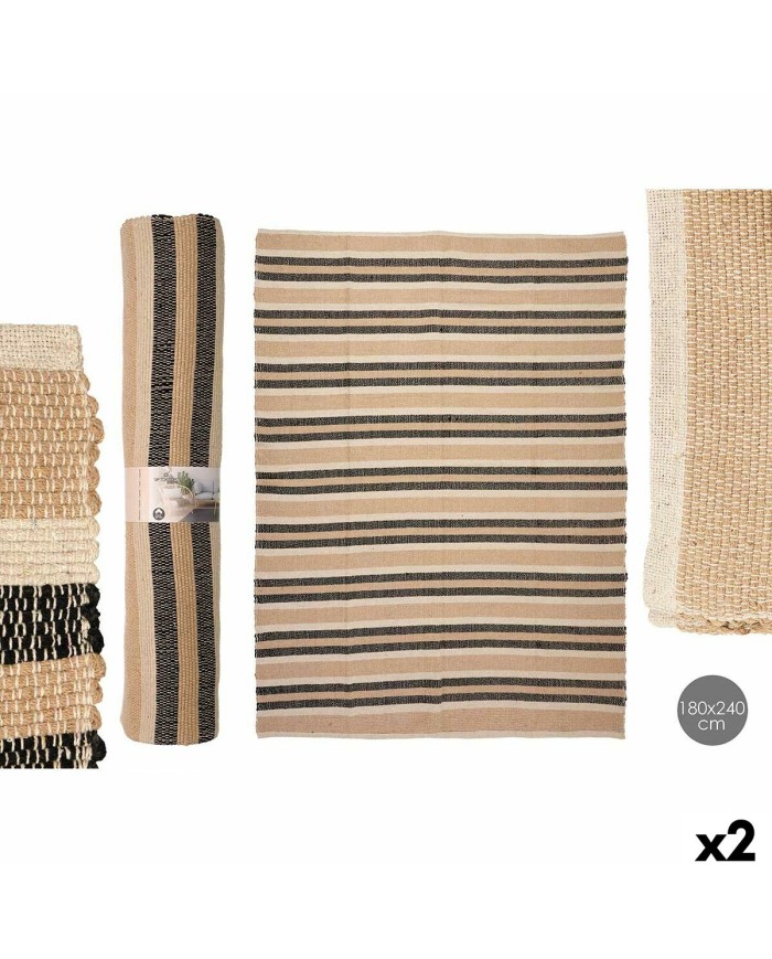 Tappeto NO.06 Bianco Marrone Nero 180 x 240 cm (2 Unità)