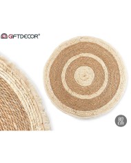 Tappeto LR23335-80 Naturale Sparto 84 x 2 x 84 cm (6 Unità) Tappeto LR23335-80 Naturale Sparto 84 x 2 x 84 cm (6 Unità)