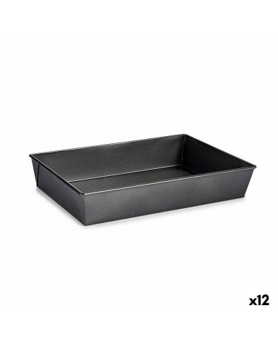 Stampo Rettangolare Kinvara CK31470 Grigio scuro Metallo Acciaio al carbonio 24 x 6,5 x 36,5 cm (12 Unità) Stampo Rettangolare Kinvara CK31470 Grigio scuro Metallo Acciaio al carbonio 24 x 6,5 x 36,5 cm (12 Unità)