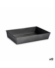 Stampo Rettangolare Kinvara CK31470 Grigio scuro Metallo Acciaio al carbonio 24 x 6,5 x 36,5 cm (12 Unità)