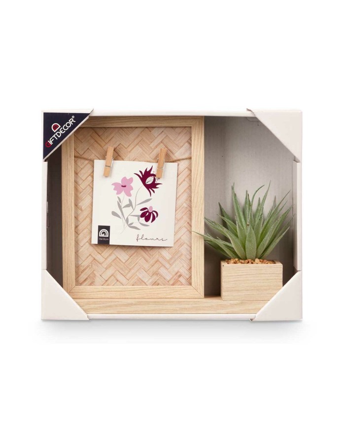 Cornice Portafoto 411096 Naturale Plastica Legno MDF (8 Unità) Cornice Portafoto 411096 Naturale Plastica Legno MDF (8 Unità)