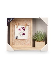 Cornice Portafoto 411096 Naturale Plastica Legno MDF (8 Unità) Cornice Portafoto 411096 Naturale Plastica Legno MDF (8 Unità)