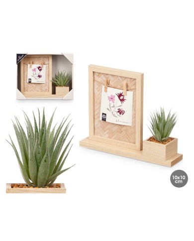 Cornice Portafoto 411096 Naturale Plastica Legno MDF (8 Unità) Cornice Portafoto 411096 Naturale Plastica Legno MDF (8 Unità)