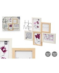 Cornice Portafoto 411408K Naturale Metallo Legno MDF (8 Unità) Cornice Portafoto 411408K Naturale Metallo Legno MDF (8 Unità)