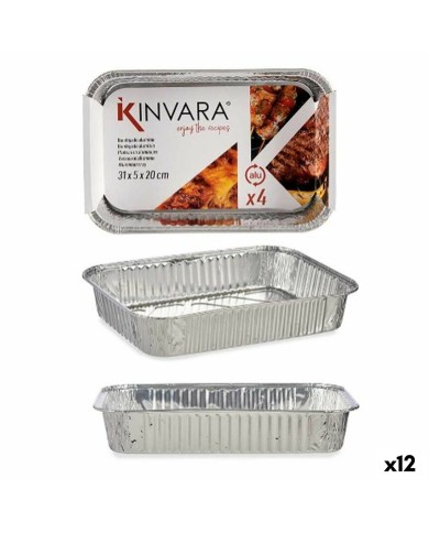 Set di Vassoi Kinvara 82276 12 Unità 4 Pezzi Set di Vassoi Kinvara 82276 12 Unità 4 Pezzi