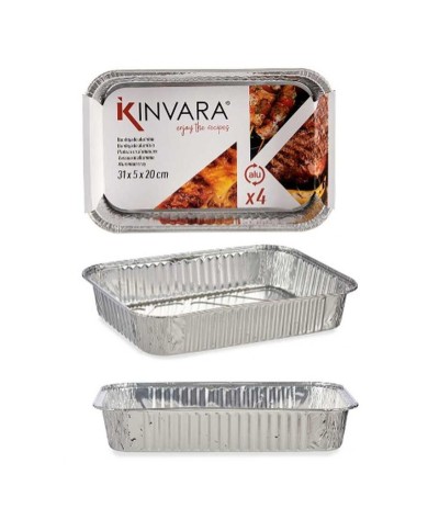 Set di Vassoi Kinvara 82276 12 Unità 4 Pezzi Set di Vassoi Kinvara 82276 12 Unità 4 Pezzi