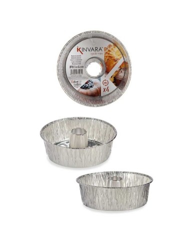 Set di Stampi da Pasticceria Kinvara 30286C Argentato Alluminio 19,5 x 19,5 x 6 cm 4 Pezzi (12 Unità) Set di Stampi da Pasticceria Kinvara 30286C Argentato Alluminio 19,5 x 19,5 x 6 cm 4 Pezzi (12 Unità)