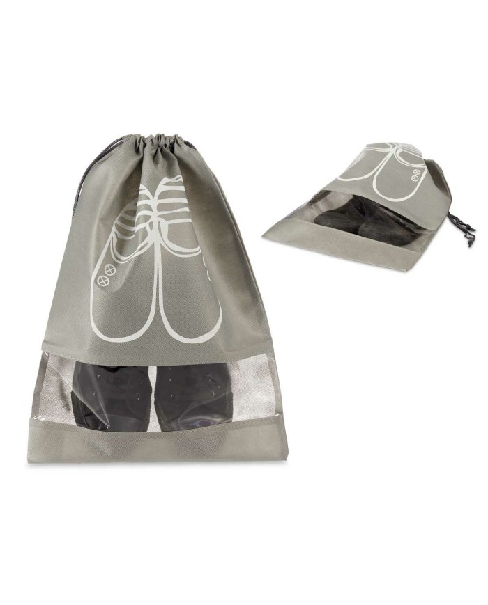 Portascarpe Grigio PVC 29 x 43 cm Stoffa (12 Unità)