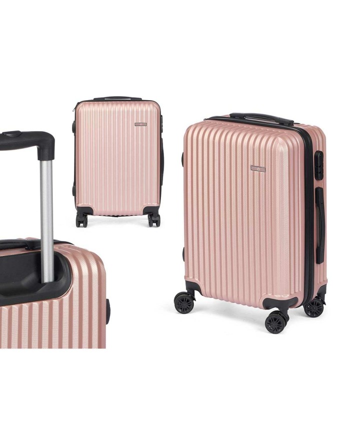 Bagaglio a Mano Rosa 38 x 57 x 23 cm Righe Bagaglio a Mano Rosa 38 x 57 x 23 cm Righe