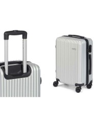 Set di valigie Grigio chiaro Righe 3 Pezzi