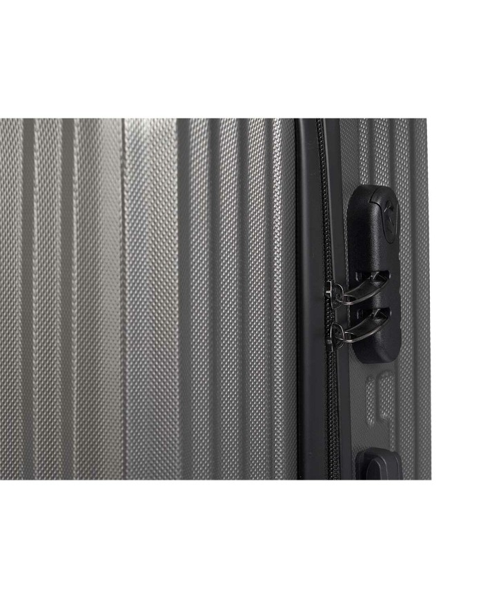 Set di valigie Grigio scuro Righe 3 Pezzi