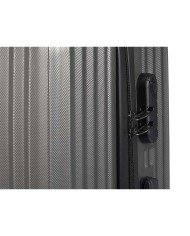 Set di valigie Grigio scuro Righe 3 Pezzi