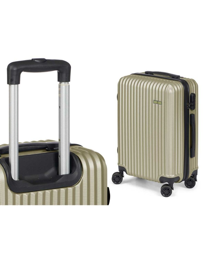 Set di valigie Verde Righe 3 Pezzi