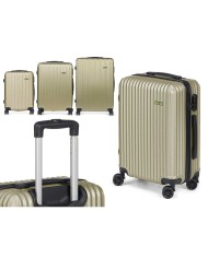 Set di valigie Verde Righe 3 Pezzi