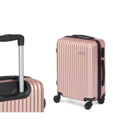 Set di valigie Rosa Righe 3 Pezzi