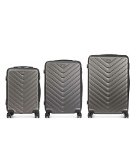 Set di valigie Grigio chiaro 3 Pezzi