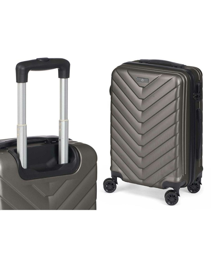 Set di valigie Grigio scuro 3 Pezzi Set di valigie Grigio scuro 3 Pezzi