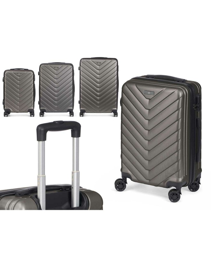 Set di valigie Grigio scuro 3 Pezzi Set di valigie Grigio scuro 3 Pezzi
