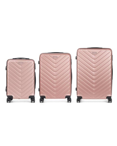 Set di valigie Rosa 3 Pezzi Set di valigie Rosa 3 Pezzi