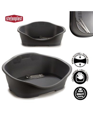 Letto per animali domestici Stefanplast 97621 Grigio Plastica 68 x 27,5 x 49 cm 6 Unità Letto per animali domestici Stefanplast 97621 Grigio Plastica 68 x 27,5 x 49 cm 6 Unità