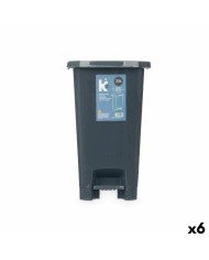 Cestino a pedale ABK-142 1 Grigio Plastica 25 L (6 Unità)