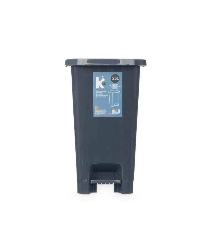 Cestino a pedale ABK-142 Antracite Plastica 25 L (6 Unità) Cestino a pedale ABK-142 Antracite Plastica 25 L (6 Unità)