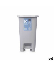 Cestino a pedale ABK-142 1 Grigio Plastica 25 L (6 Unità)