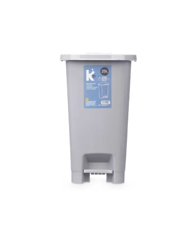 Cestino a pedale ABK-142 1 Grigio Plastica 25 L (6 Unità)
