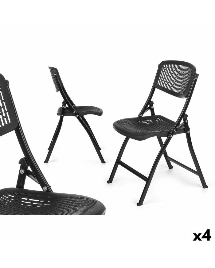 Sedia Pieghevole ZJ-Y59BL Nero 59 x 50 x 82 cm 108 x 13,5 x 50 cm (4 Unità) Sedia Pieghevole ZJ-Y59BL Nero 59 x 50 x 82 cm 108 x 13,5 x 50 cm (4 Unità)