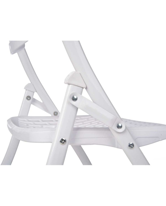 Sedia Pieghevole 12721 Bianco 59 x 50 x 82 cm 108 x 11,5 x 50 cm (4 Unità)