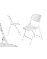 Sedia Pieghevole 12721 Bianco 59 x 50 x 82 cm 108 x 11,5 x 50 cm (4 Unità)